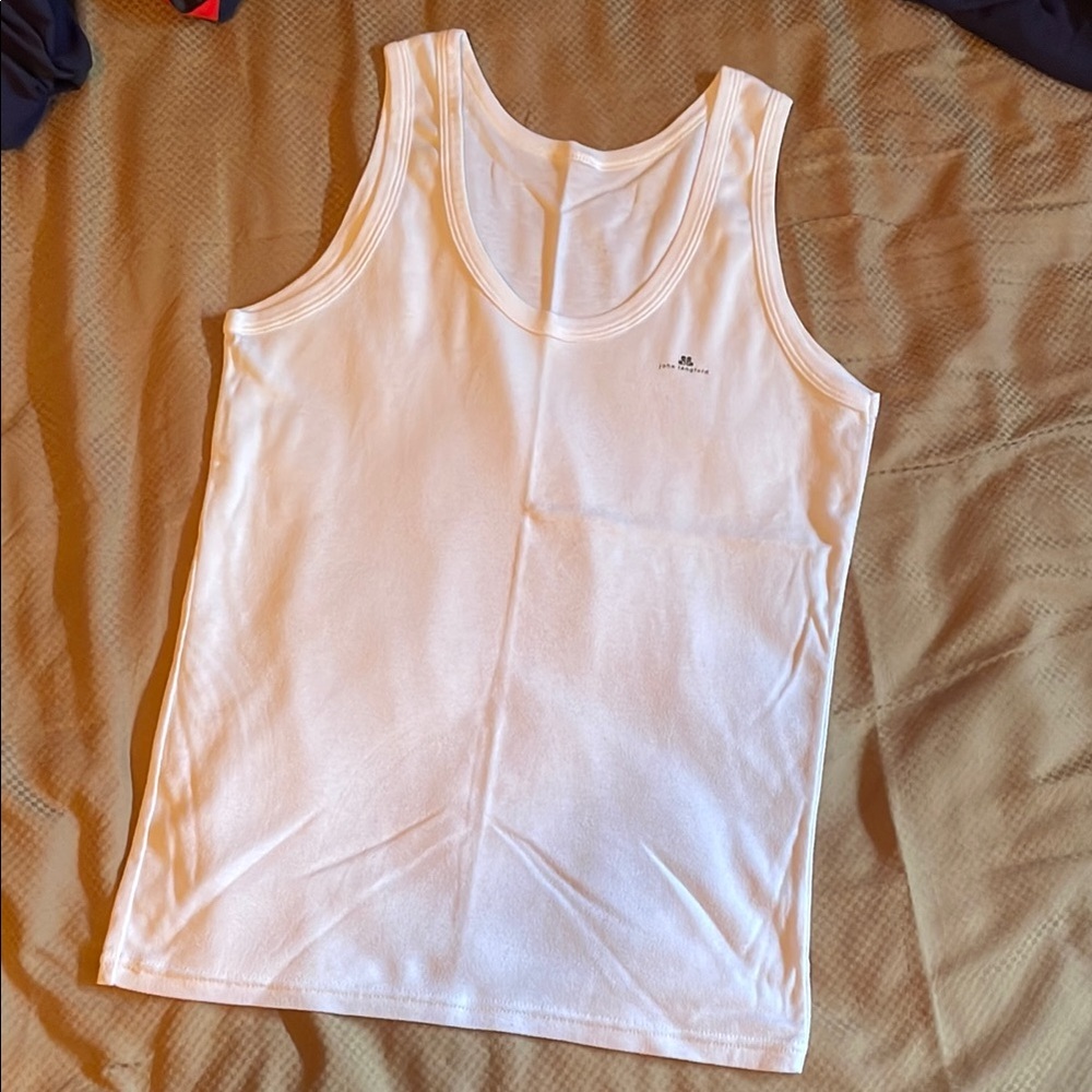 White Tank Top by John Langford